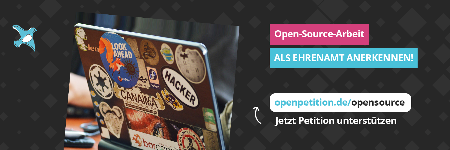 Ehrenamt Open-Source Banner - Mastodon