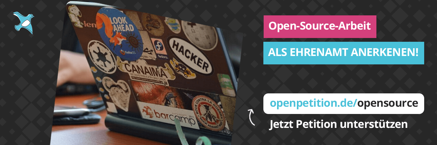 Ehrenamt Open-Source Banner - X