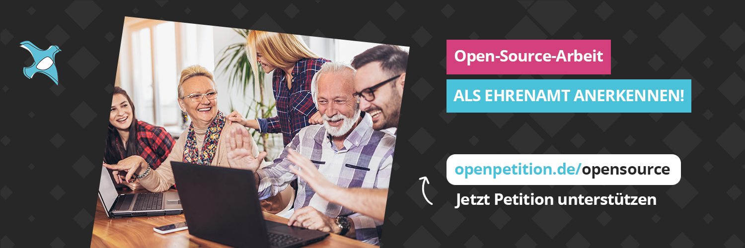 Ehrenamt Open-Source Banner - Mastodon (alternativ)